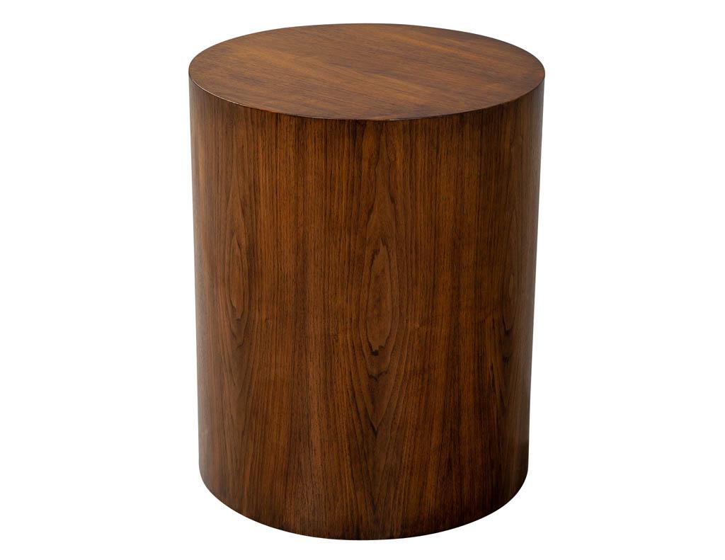 American Vintage Mid-Century Modern Walnut Pedestal Base End Table
