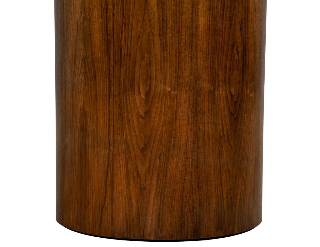 Vintage Mid-Century Modern Walnut Pedestal Base End Table 1