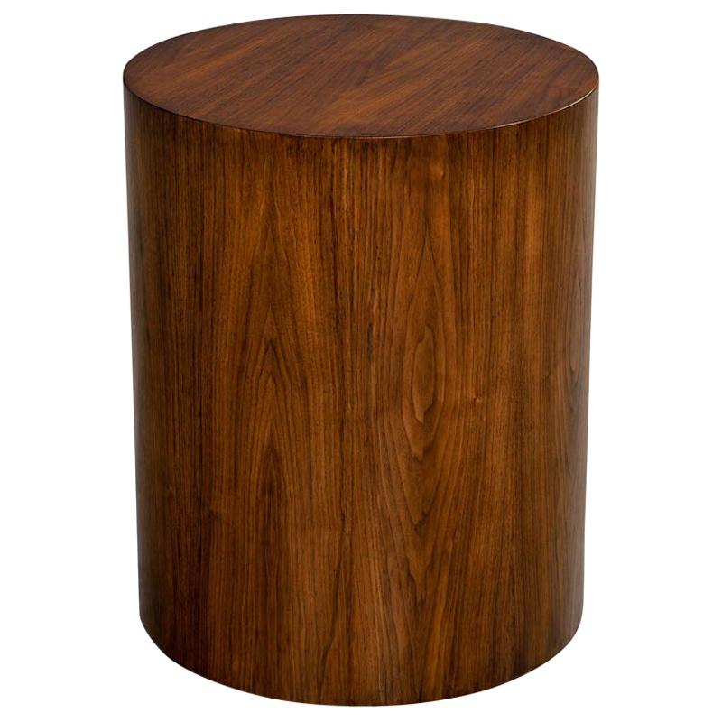 Vintage Mid-Century Modern Walnut Pedestal Base End Table