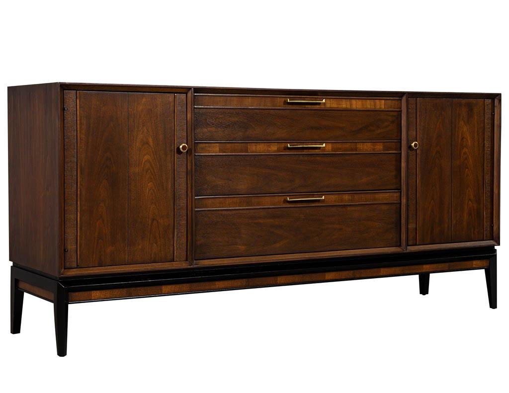 Vintage Mid-Century Modern Walnut Sideboard Buffet by Drexel 4