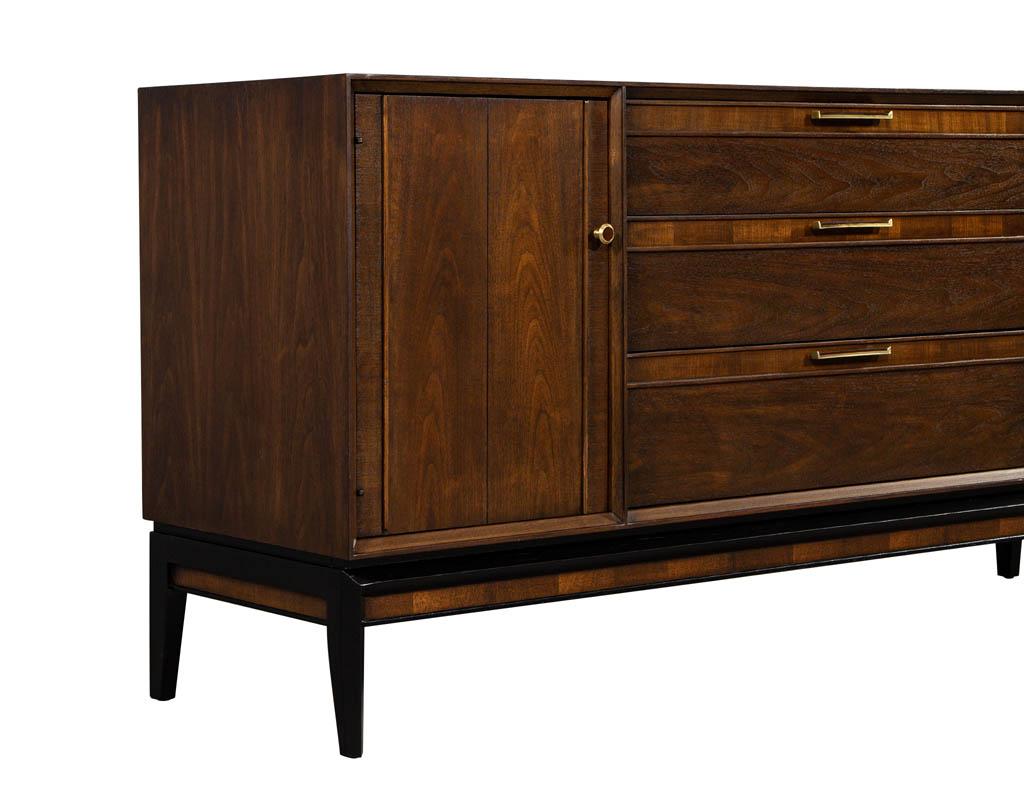 Vintage Mid-Century Modern Walnut Sideboard Buffet by Drexel 5