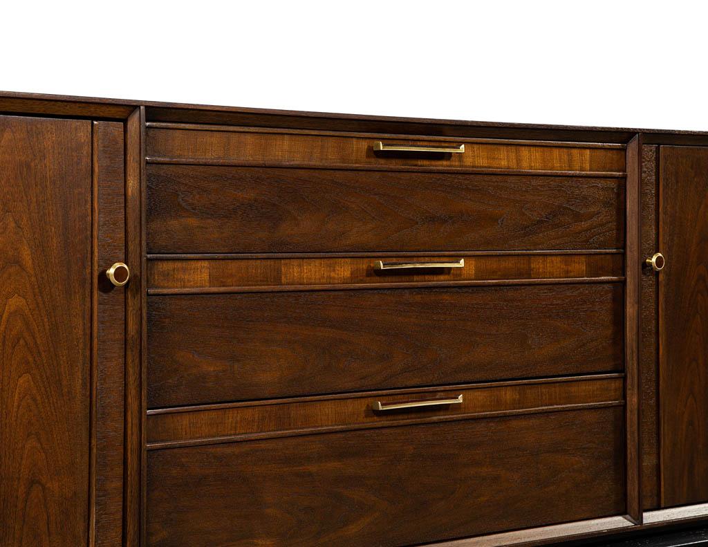 Vintage Mid-Century Modern Walnut Sideboard Buffet by Drexel 6