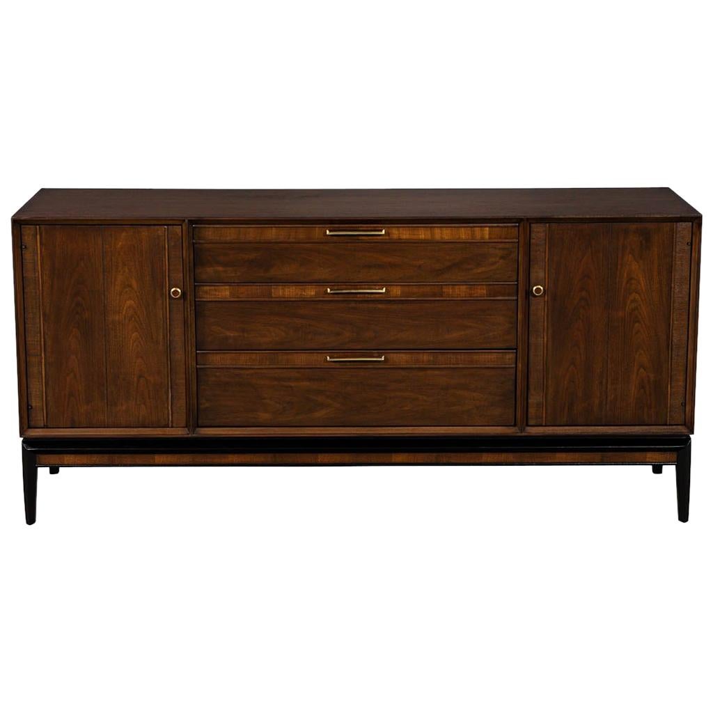 Vintage Mid-Century Modern Walnut Sideboard Buffet by Drexel