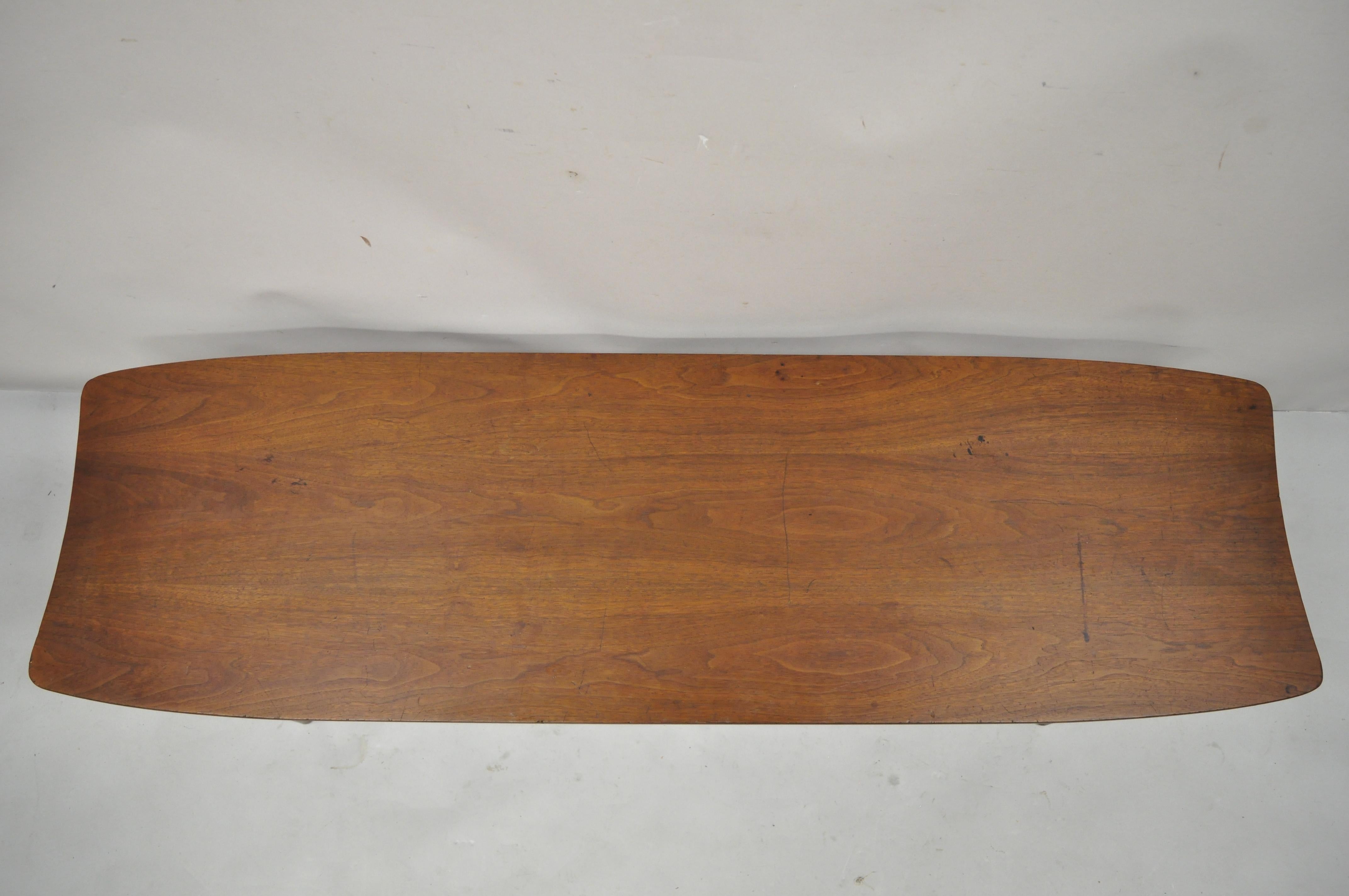 mid century surfboard coffee table