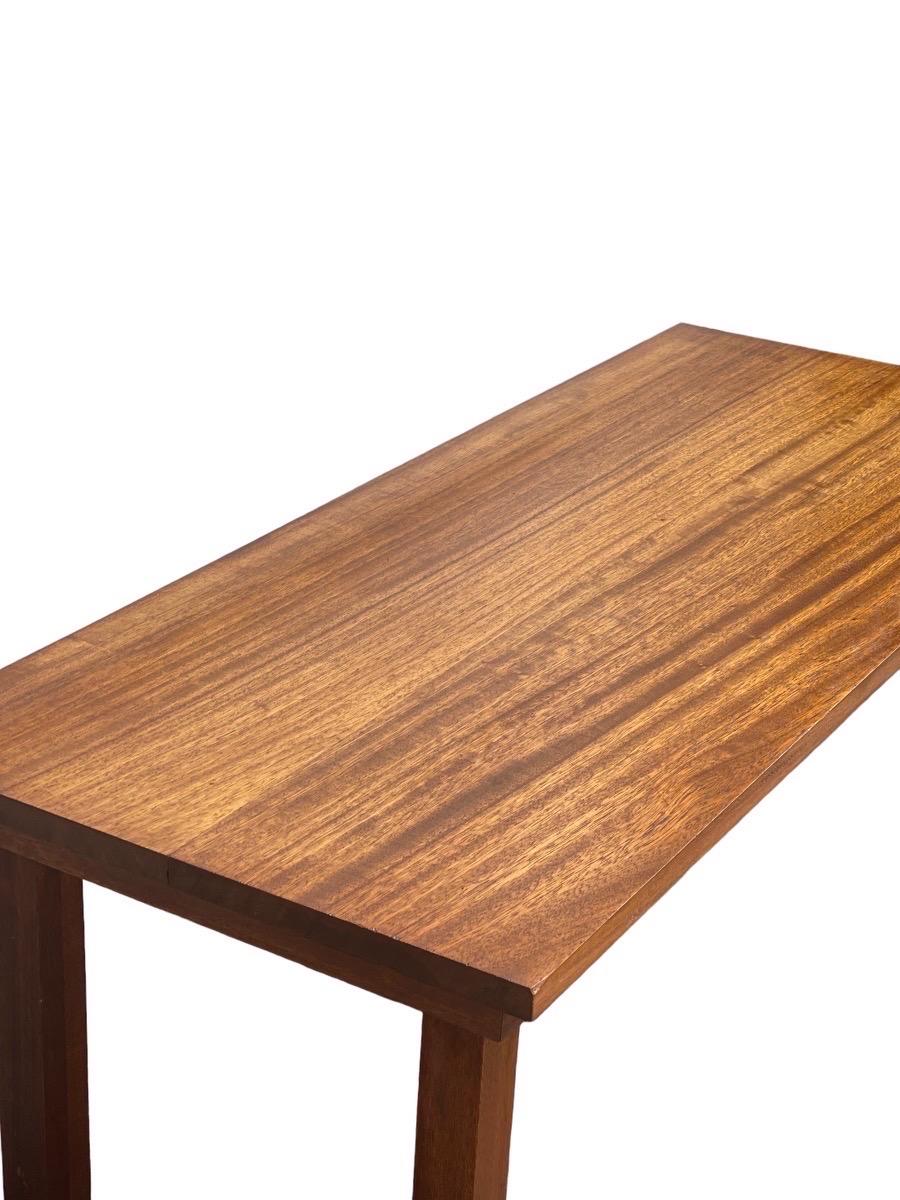 Late 20th Century Vintage Mid-Century Modern Walnut Teak Wood Coffee Table For Sale