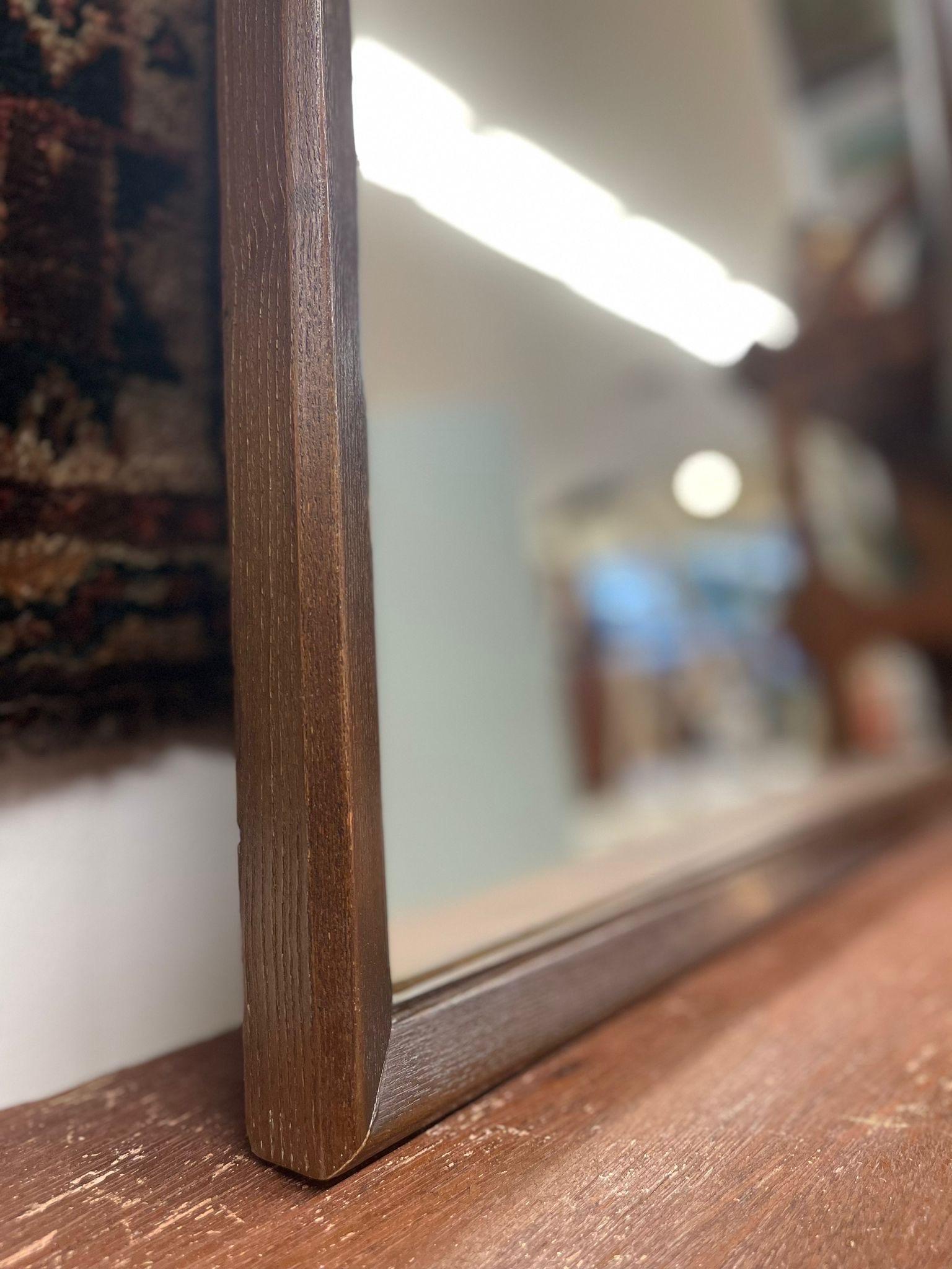 Late 20th Century Vintage Mid Century Modern Walnut Tone Mirror by Lane Furniture For Sale