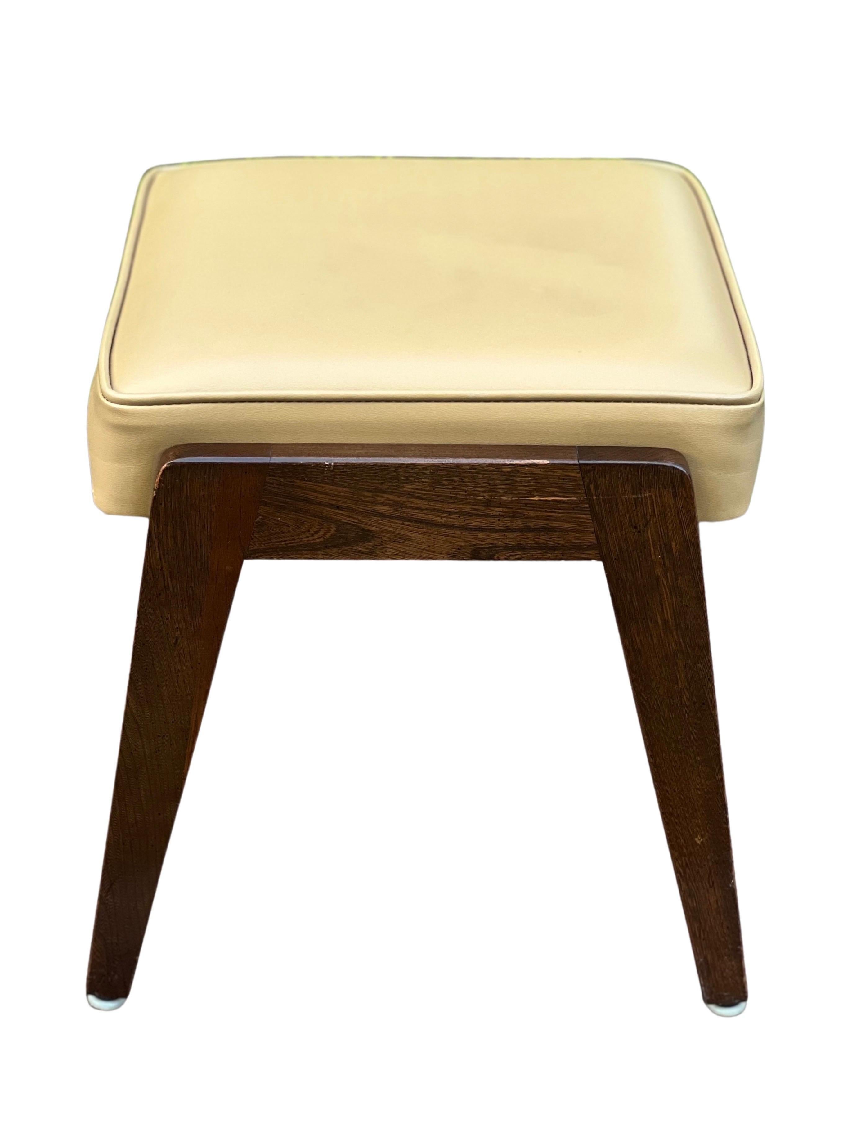 vintage mid century footstool