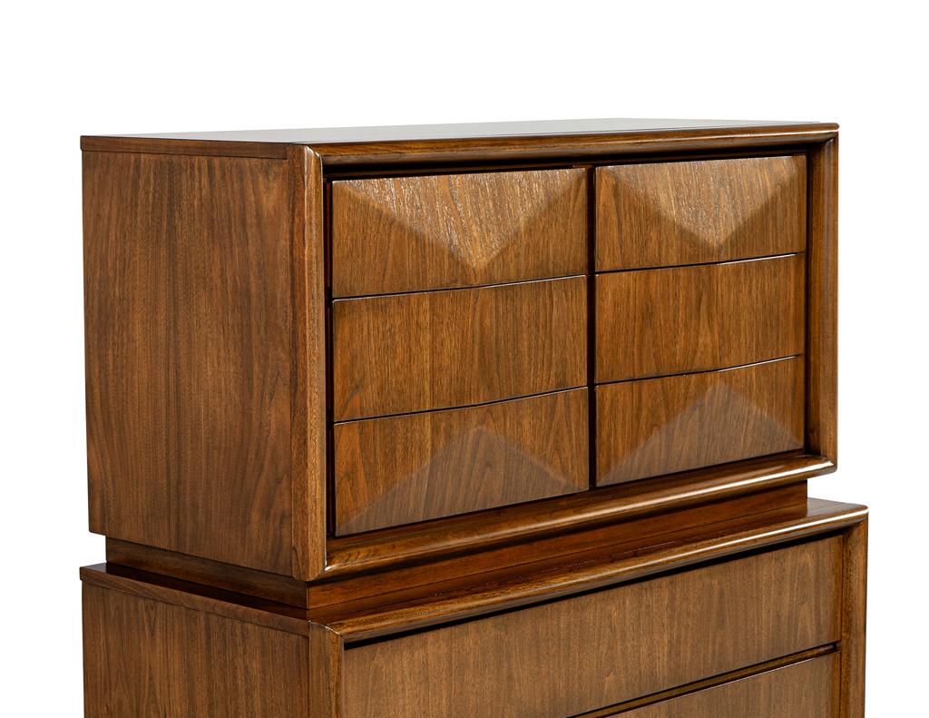 Vintage Mid-Century Modern Walnut Wardrobe Cabinet For Sale 6