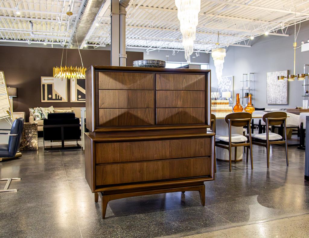 Vintage Mid-Century Modern Walnut Wardrobe Cabinet For Sale 10