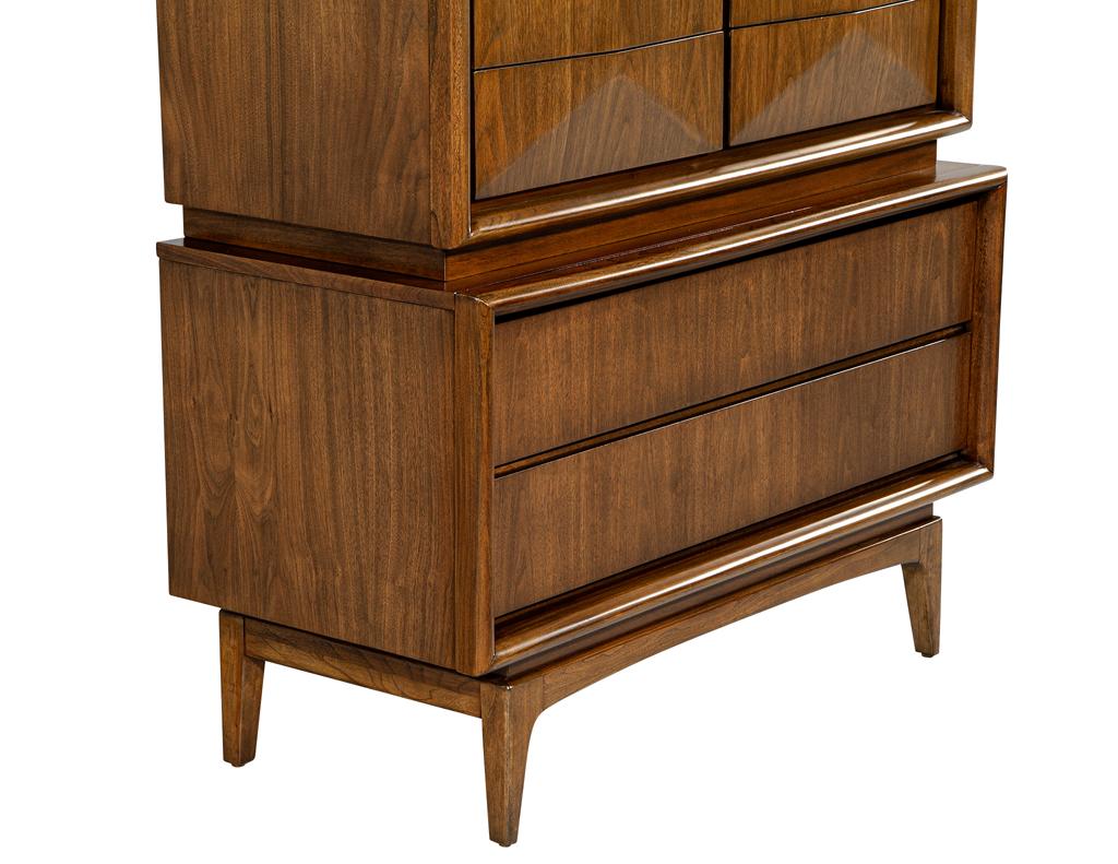 Vintage Mid-Century Modern Walnut Wardrobe Cabinet For Sale 2
