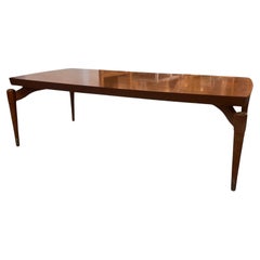Vintage Mid Century Modern WalnutCoffee Table with Rocket Legs Laminate Top