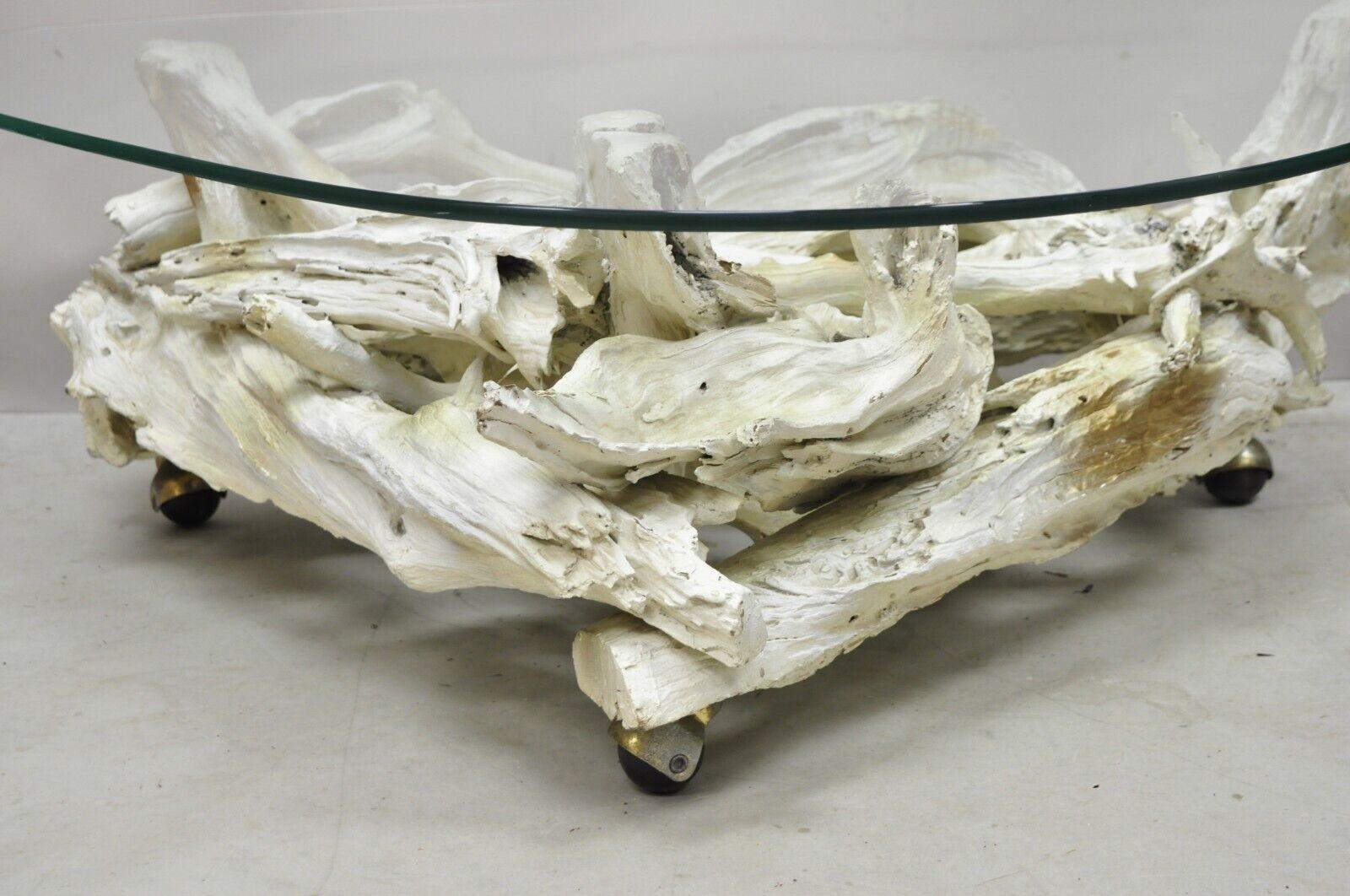 white driftwood coffee table