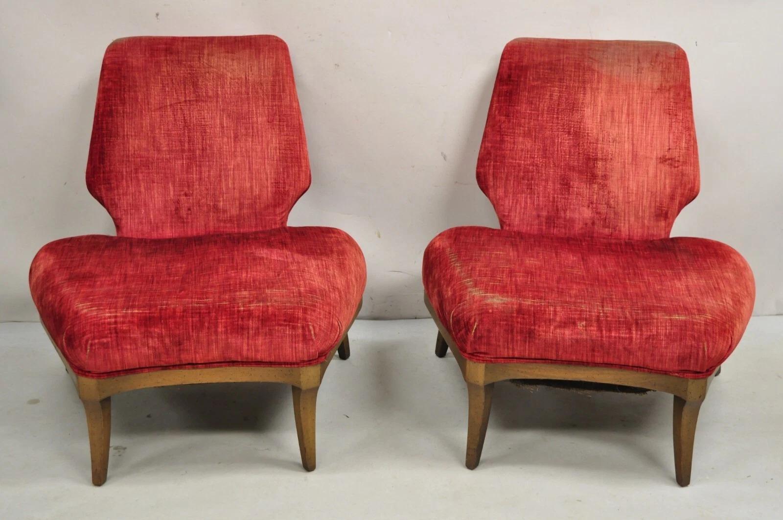 Vintage-Sessel ohne Armlehne mit breitem Sitz von Daniel Jones, Mid-Century Modern, Paar (Moderne der Mitte des Jahrhunderts) im Angebot