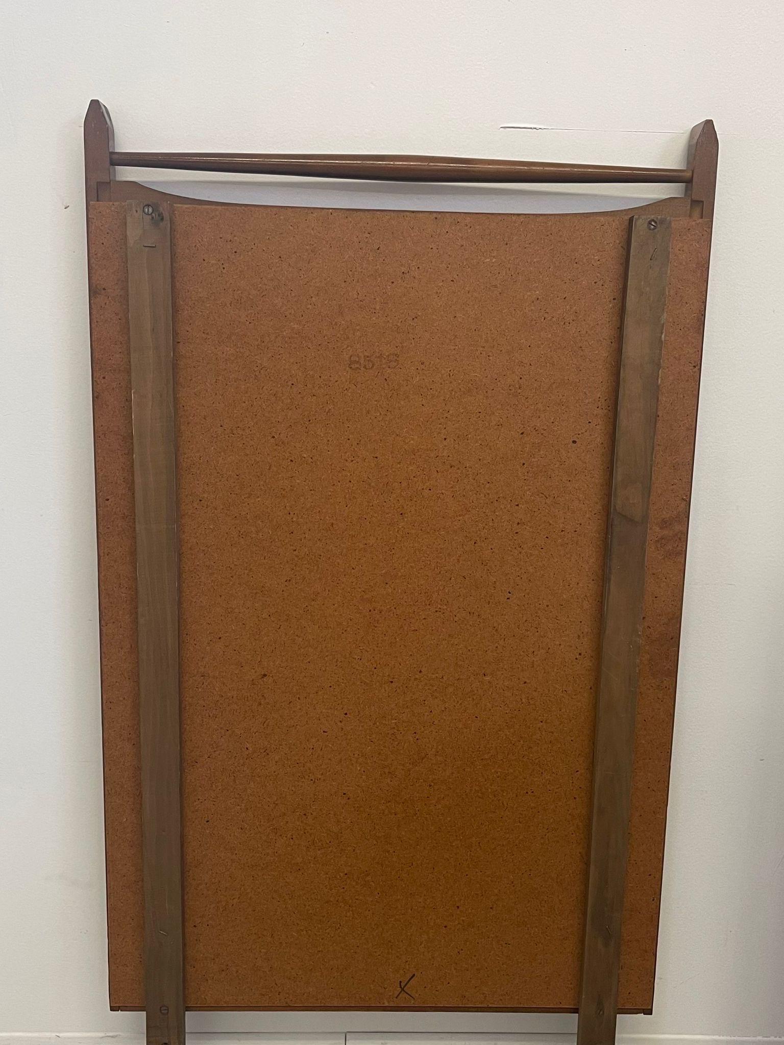 Vintage Mid Century Modern Wood Framed Mirror. For Sale 2