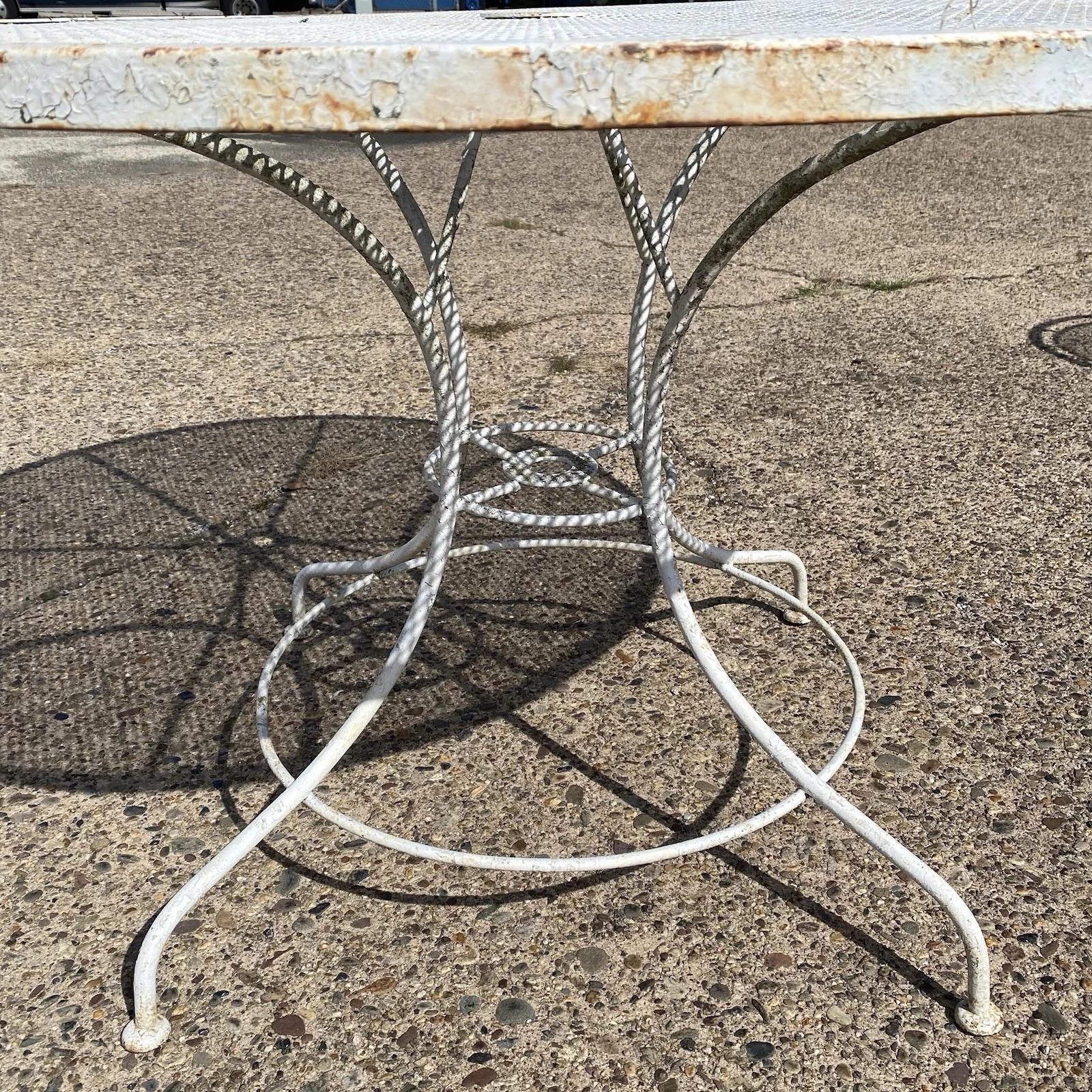 Vintage By, stile Woodard, ferro battuto, set da pranzo per giardino e patio 5p in vendita 8