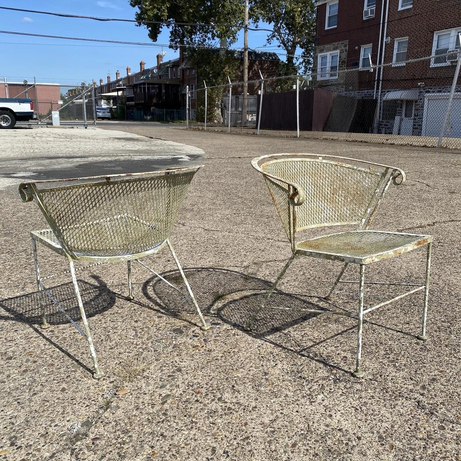 XX secolo Vintage By, stile Woodard, ferro battuto, set da pranzo per giardino e patio 5p in vendita