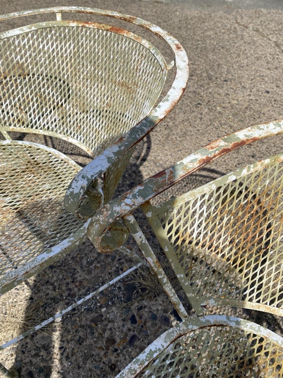 Vintage By, stile Woodard, ferro battuto, set da pranzo per giardino e patio 5p in vendita 2