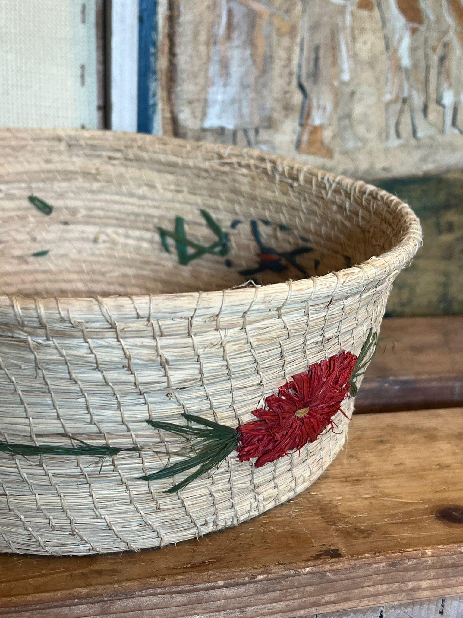Gewebter Korb, Mid-Century Modern, Vintage im Zustand „Gut“ im Angebot in Seattle, WA