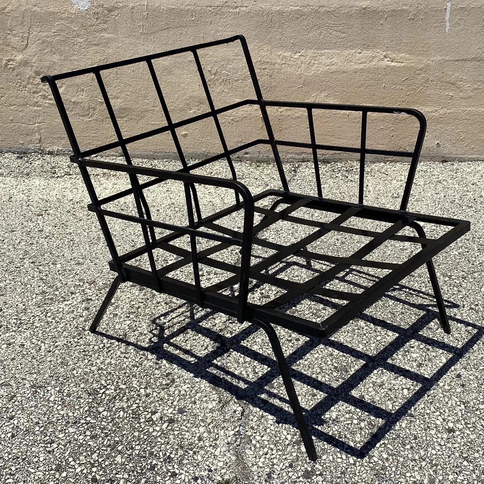 Silla de salón vintage de hierro forjado estilo Arthur Umanoff de mediados del siglo XX en venta 4