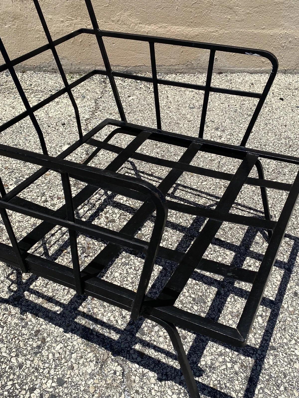 Silla de salón vintage de hierro forjado estilo Arthur Umanoff de mediados del siglo XX en Bueno estado para la venta en Philadelphia, PA