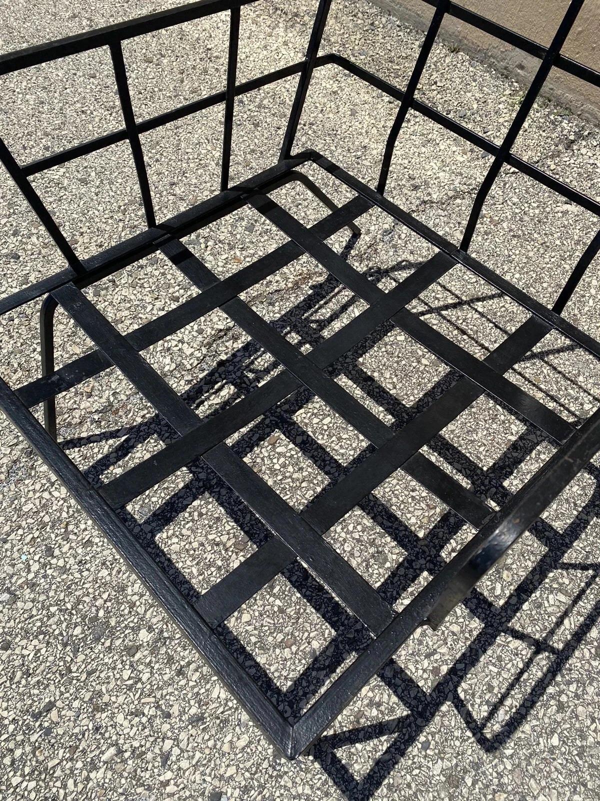 Silla de salón vintage de hierro forjado estilo Arthur Umanoff de mediados del siglo XX Hierro forjado en venta