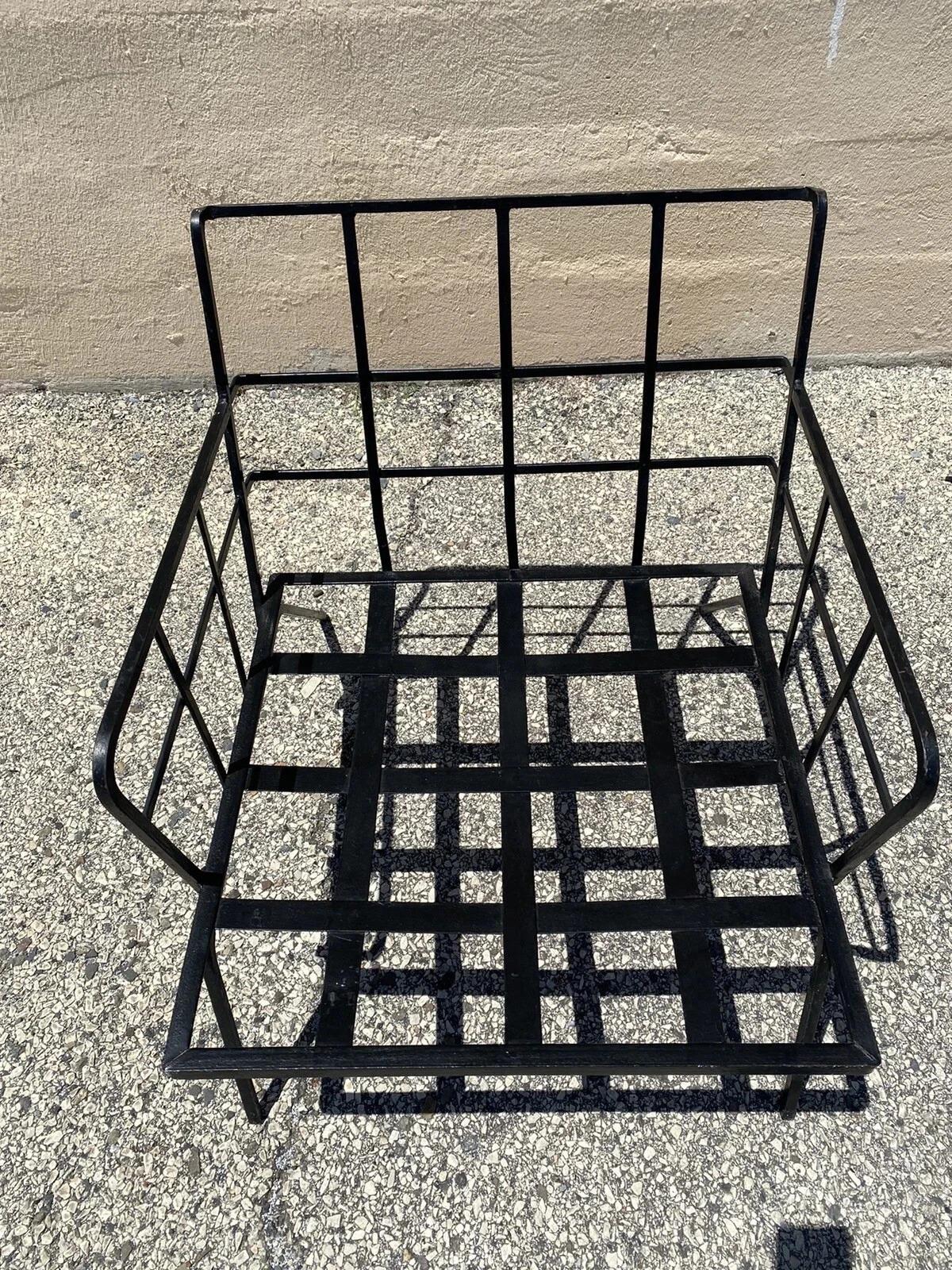 Silla de salón vintage de hierro forjado estilo Arthur Umanoff de mediados del siglo XX en venta 2