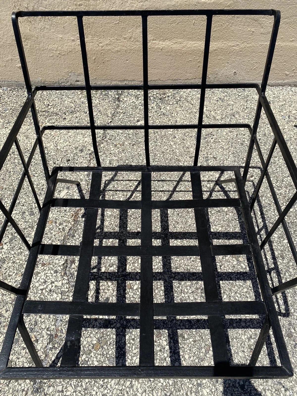 Silla de salón vintage de hierro forjado estilo Arthur Umanoff de mediados del siglo XX en venta 3