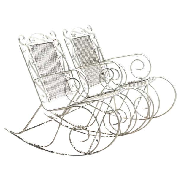 Vintage Mid-Century Modern Wrought Iron Rockers - a Pair For Sale at ...