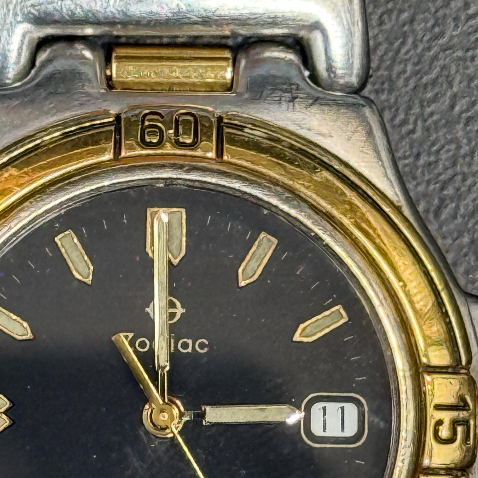 Suisse Montre Vintage Mid Century Modern Zodiac Professional 200m en vente