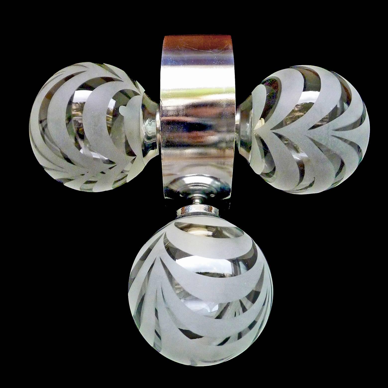 Sputnik Orbit-Kronleuchter, Chrom Atomic Space Age, Mid-Century Modern, Vintage (Moderne der Mitte des Jahrhunderts) im Angebot