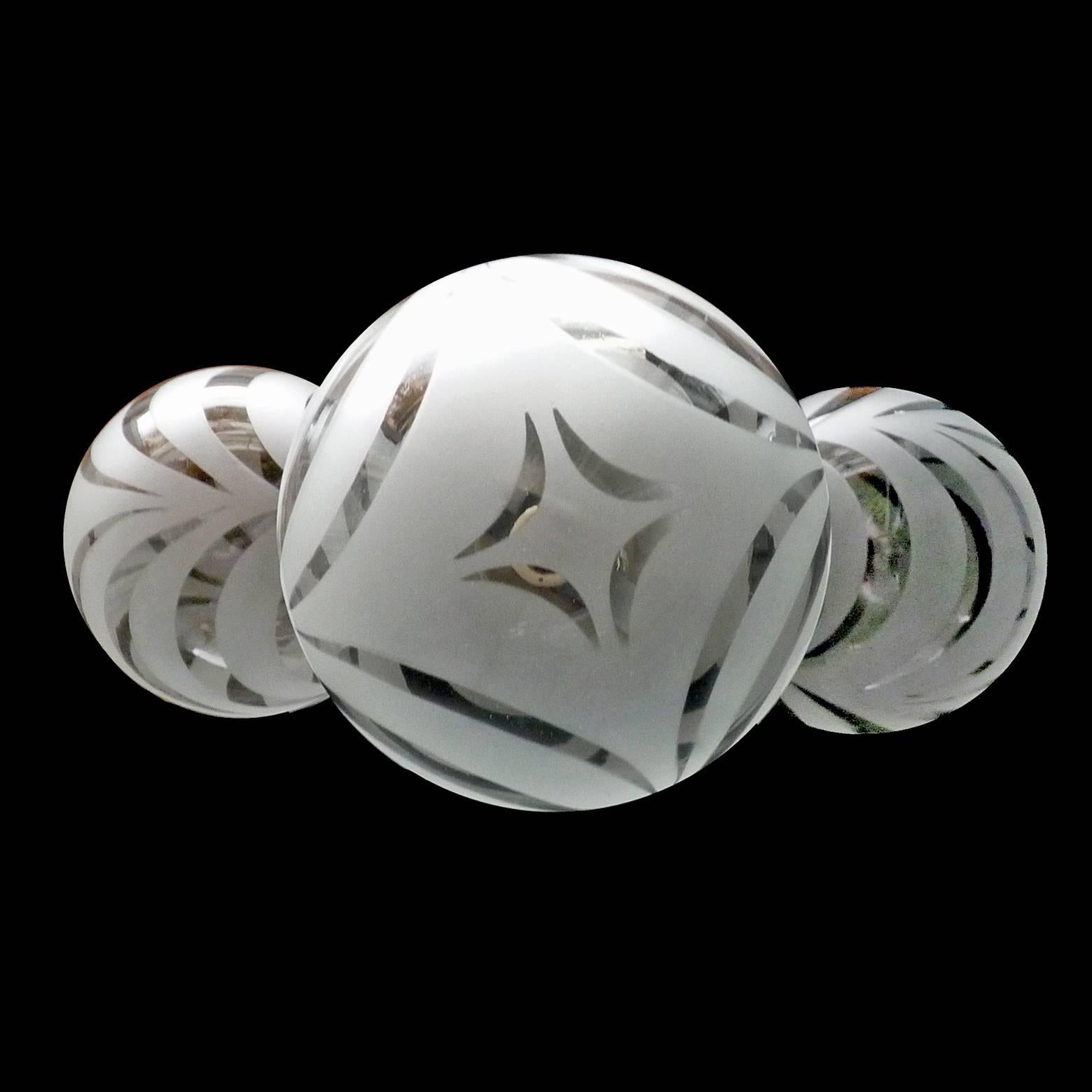 Sputnik Orbit-Kronleuchter, Chrom Atomic Space Age, Mid-Century Modern, Vintage (Glas) im Angebot