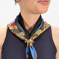 Vintage Mid-Century Modernist Paul Lobel Sterling Silber Schal Clip