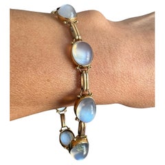 Bracelet vintage en pierre de lune du milieu du siècle dernier par Binder Brothers