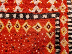 Vintage Midcentury Moroccan Berber Saddle Rug