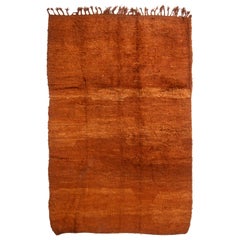 Vintage Mid-Century Moroccan Transitional Brown Wool Rug