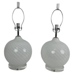 Vintage Mid Century Murano Glass Lamps