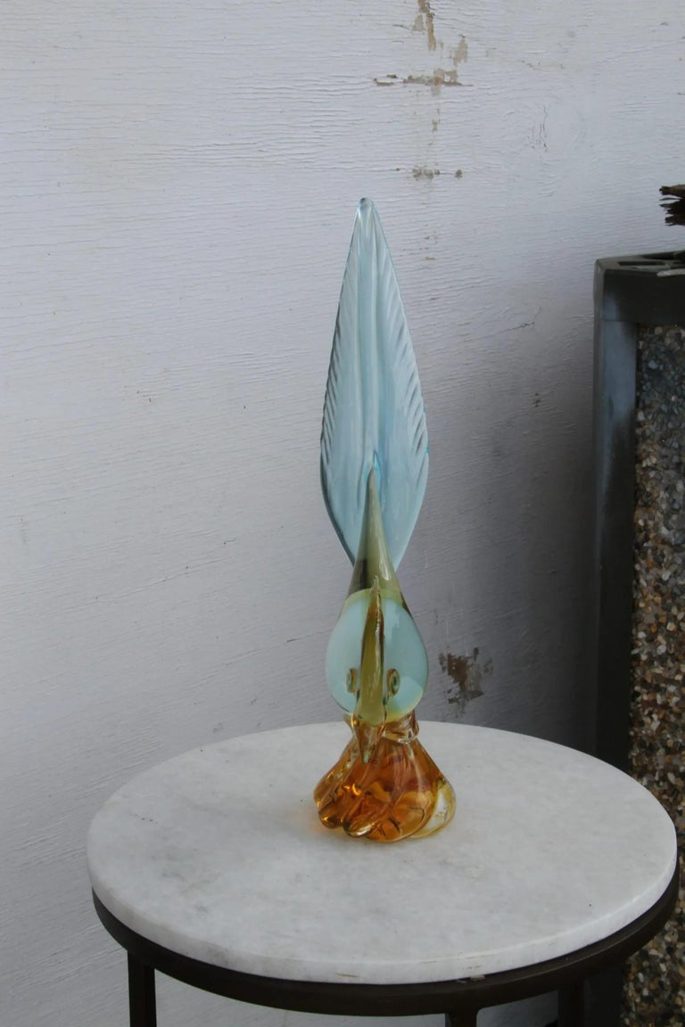 Aesthetic Movement Vintage Mid-Century Murano Glass Roadrunner For Sale