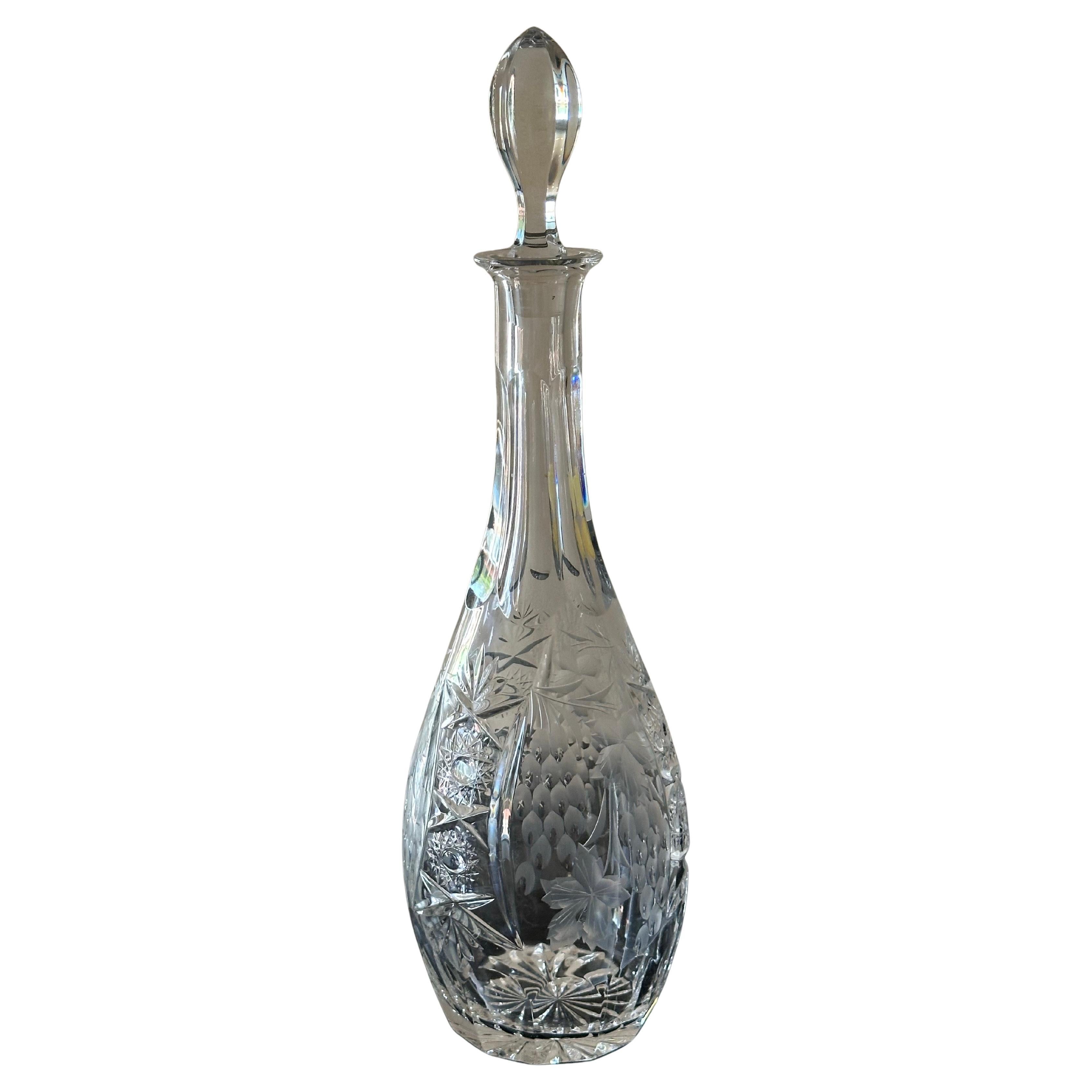 Decantador Traube Vintage de Cristal Nachtmann de Mediados de Siglo con Tapón de Baviera Moderno de mediados de siglo en venta