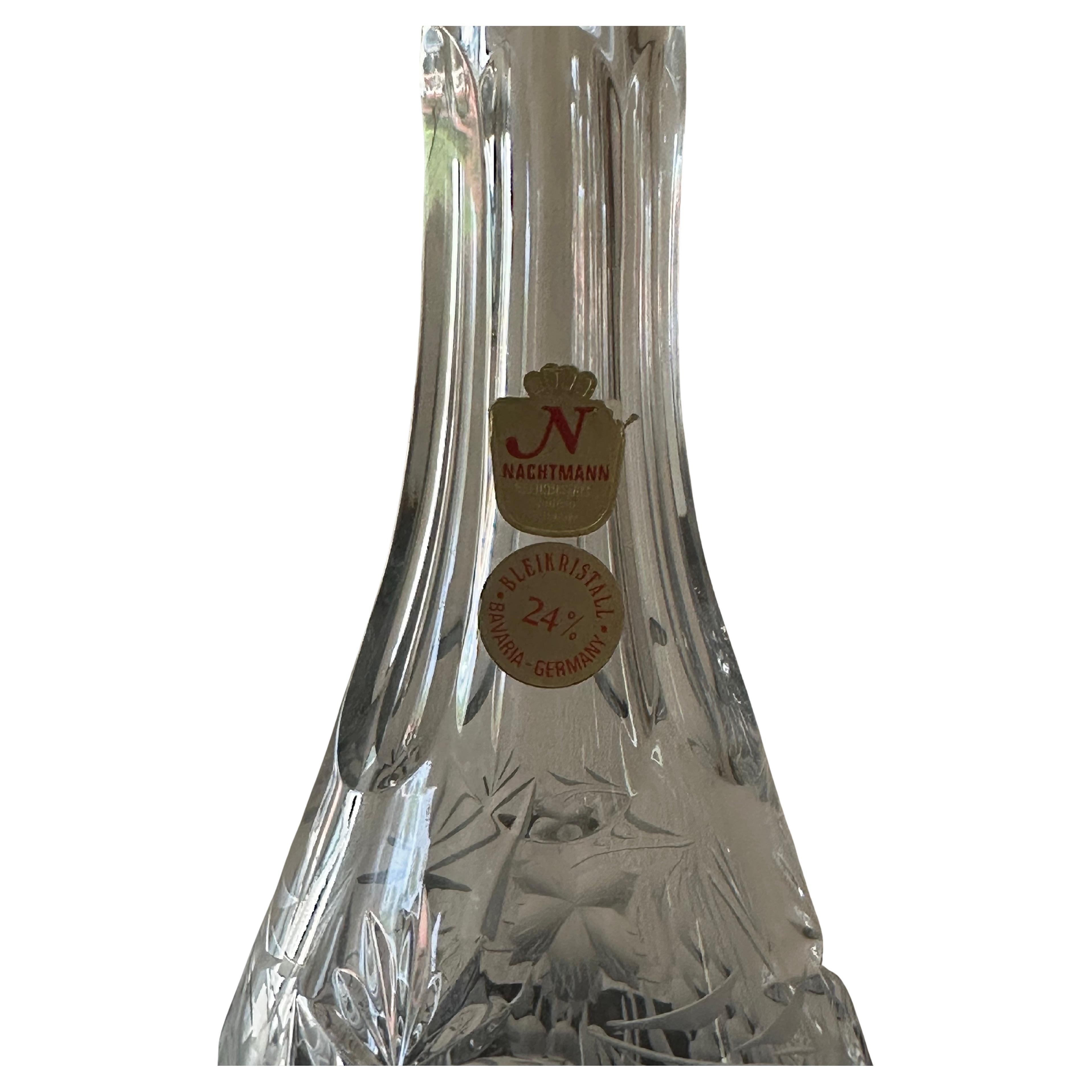 Decantador Traube Vintage de Cristal Nachtmann de Mediados de Siglo con Tapón de Baviera en Bueno estado para la venta en San Diego, CA
