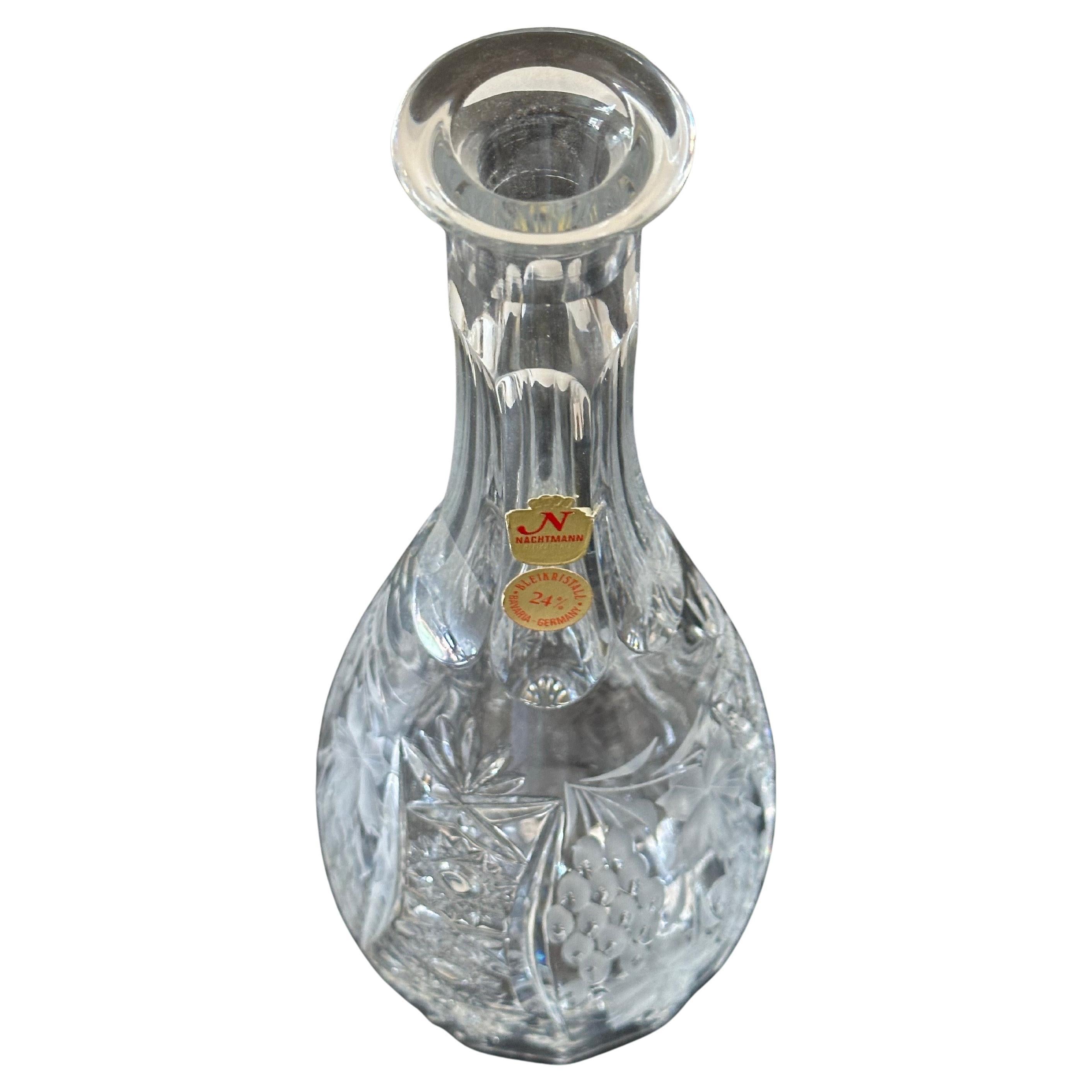 Decantador Traube Vintage de Cristal Nachtmann de Mediados de Siglo con Tapón de Baviera mediados del siglo XX en venta