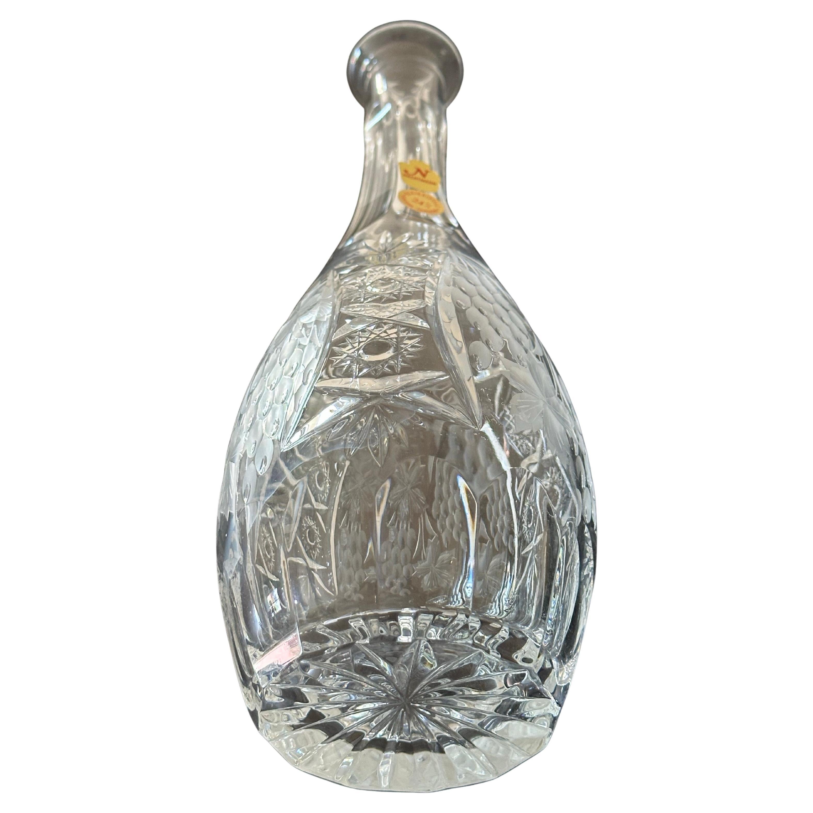 Decantador Traube Vintage de Cristal Nachtmann de Mediados de Siglo con Tapón de Baviera en venta 1