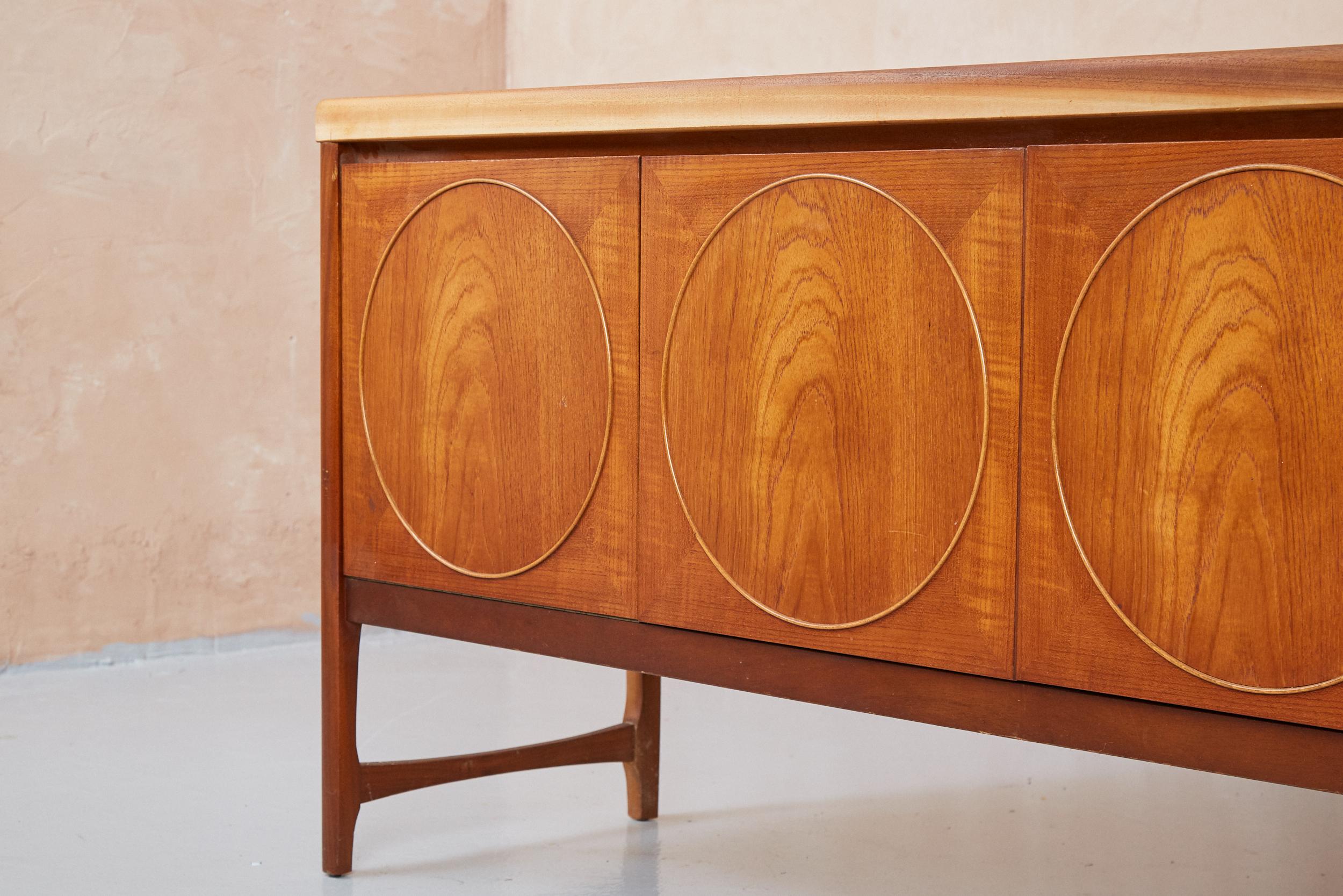 Vintage Mid Century Nathan Circles 6ft Sideboard For Sale 7