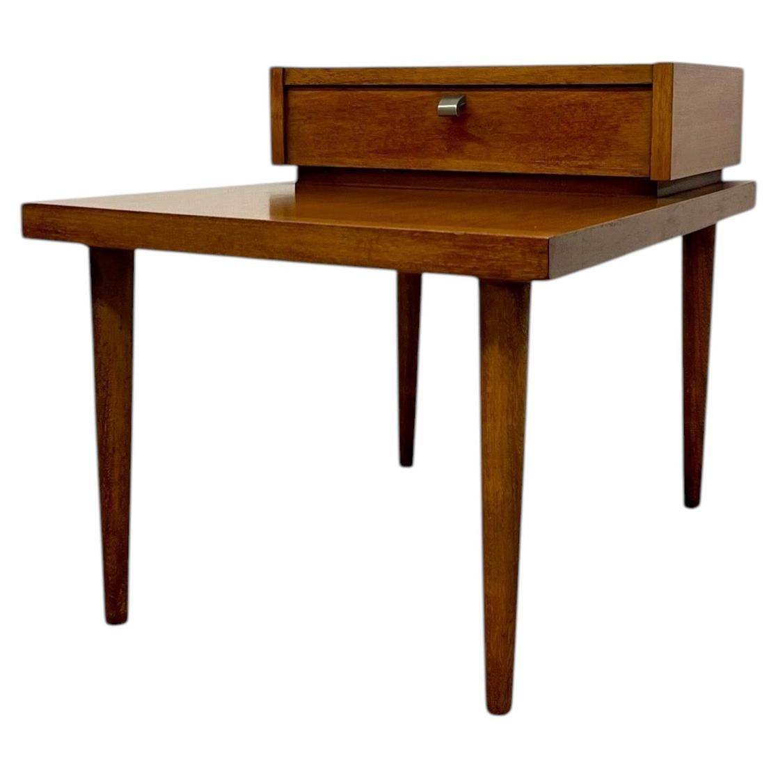 Vintage Mid Century Nightstand by American of Martinsville One Drawer End Table.