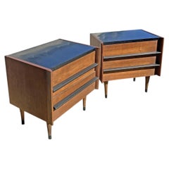 Vintage Mid Century Nightstands or End Tables by American of Martinsville - Pair