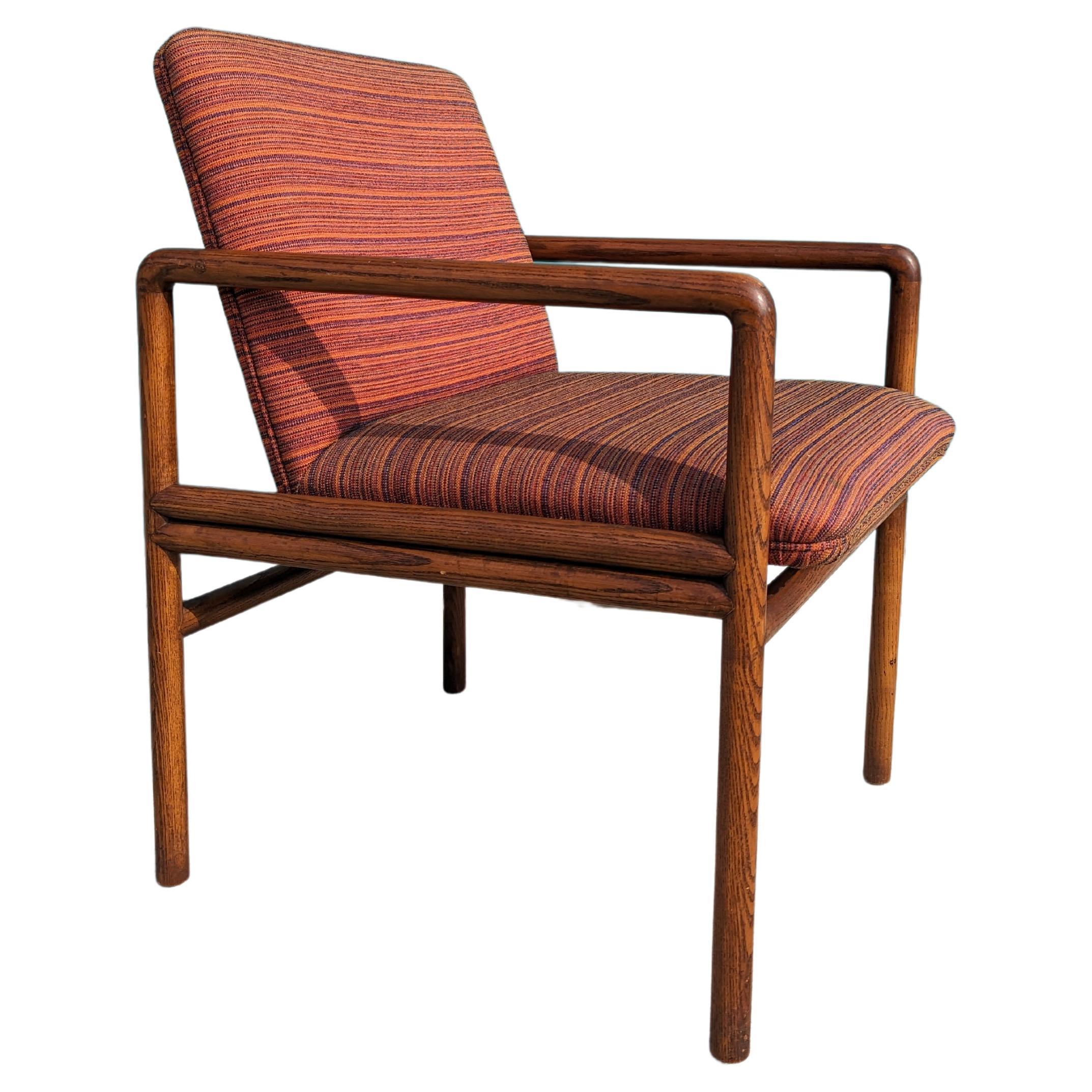 Vintage Mid Century Oak and Fabric Armchair by Ward Bennet For Sale
