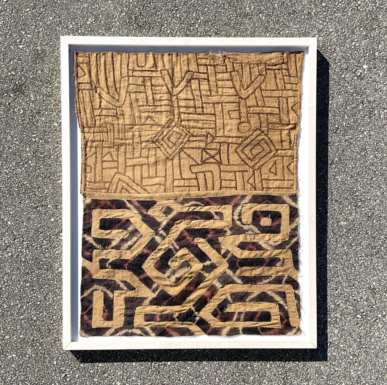 Vintage Mid Century Original Mud Cloth Textile In Good Condition For Sale In west palm beach, FL
