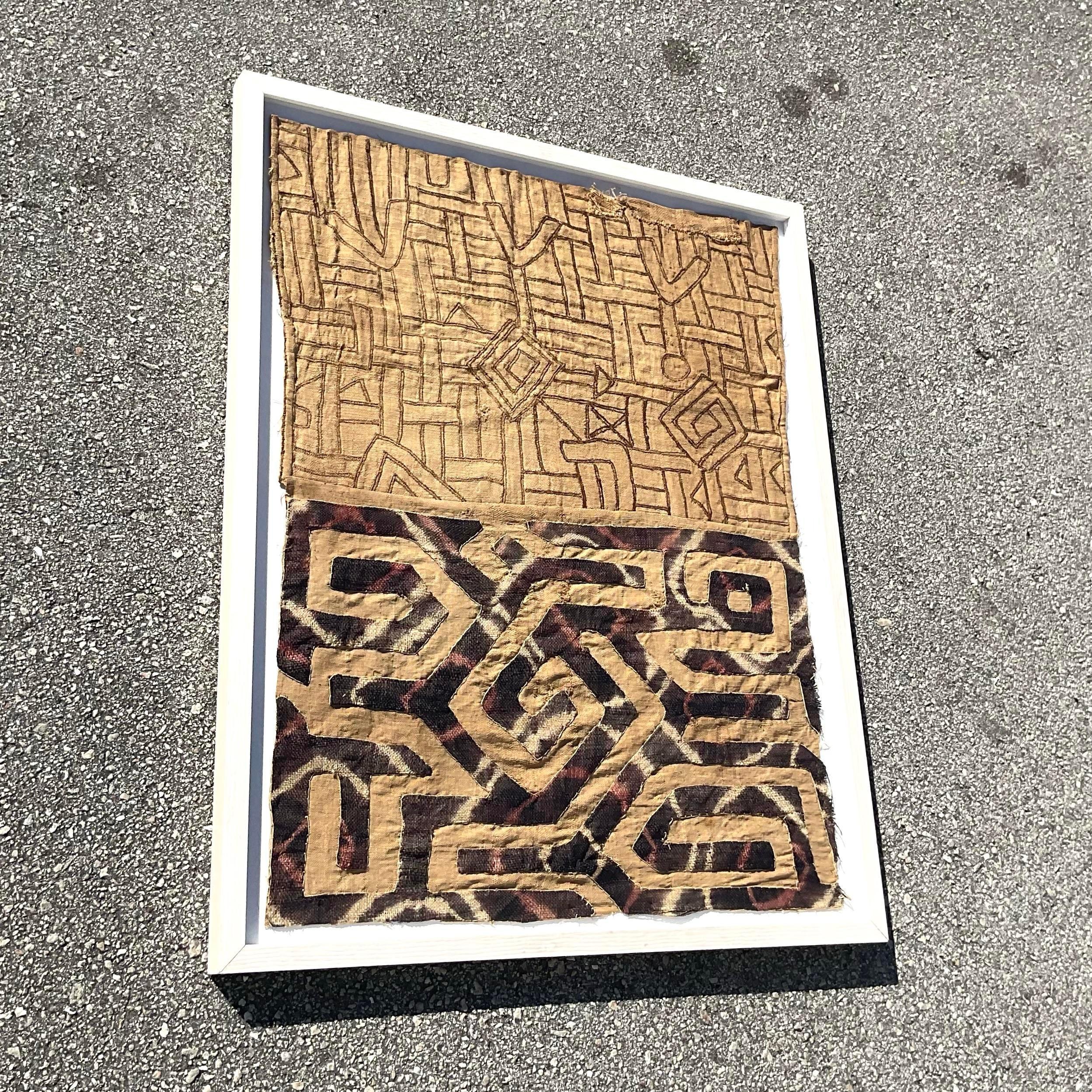 20th Century Vintage Mid Century Original Mud Cloth Textile For Sale