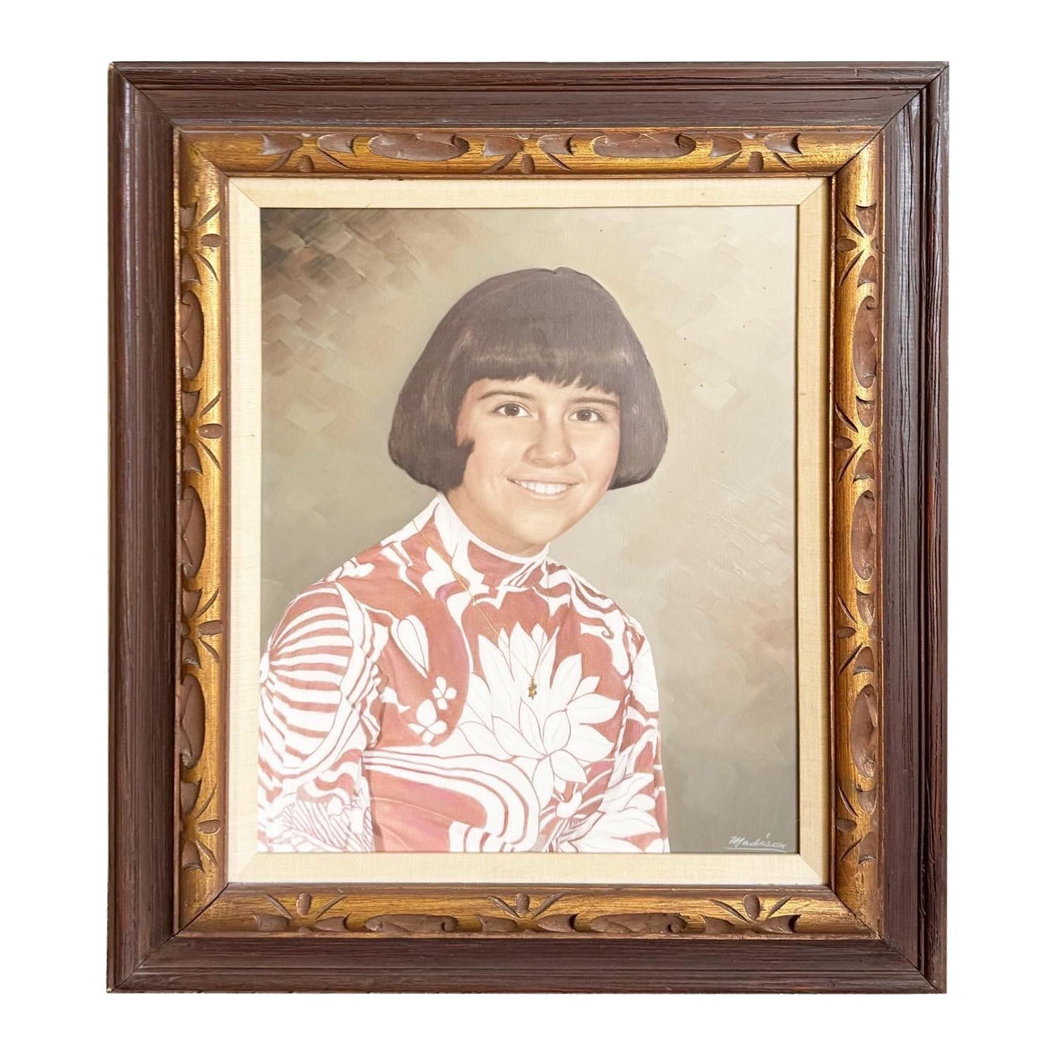 Portrait de jeune femme juive peint du milieu du siècle dernier en vente