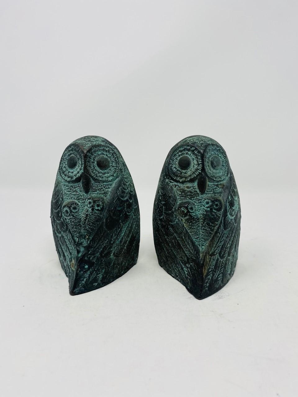 Vintage Mid Century Pair of Owl Bookends at 1stDibs