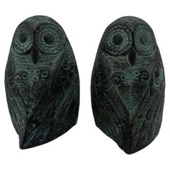 Vintage Mid Century Pair of Owl Bookends